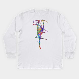 Rhythmic gymnastics ribbon Kids Long Sleeve T-Shirt